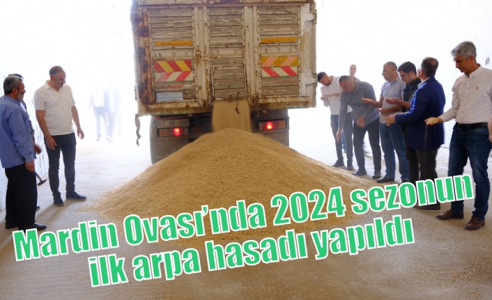 Mardin Ovası’nda 2024 sezonun ilk arpa hasadı yapıldı