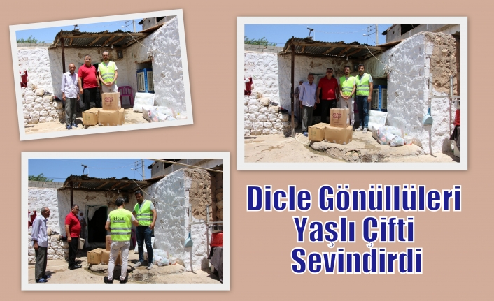 Dicle Gönüllüleri Yaşlı Çifti Sevindirdi