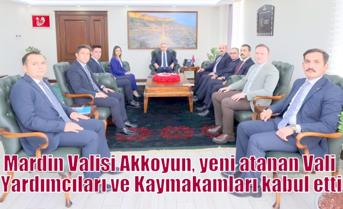 Mardin Valisi Akkoyun, yeni atanan Vali Yardımcıları ve Kaymakamları kabul etti