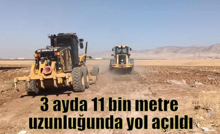 3 ayda 11 bin metre uzunluğunda yol açıldı