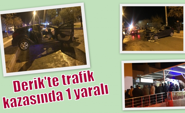 Derik'te trafik kazasında 1 yaralı