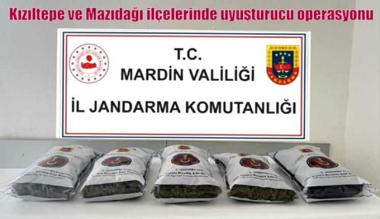 Kızıltepe ve Mazıdağı ilçelerinde uyuşturucu operasyonu