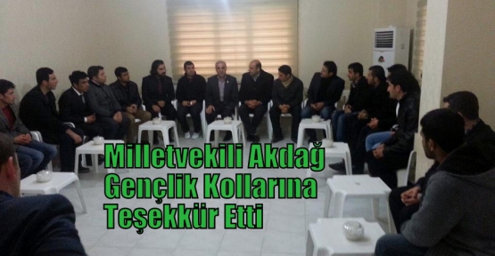 Milletvekili Akdağ Gençlik Kollarına Teşekkür Etti