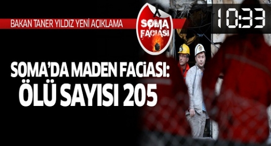 Soma'da maden faciası: Ölü sayısı 205'e yükseldi