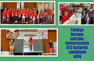 Türkiye Avrupa satranç turnuvasında U12 kızlarda...