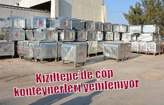 Kızıltepe’de çöp konteynerleri yenileniyor