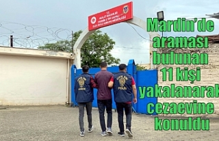 Mardin’de araması bulunan 11 kişi yakalanarak...