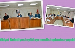 Midyat Belediyesi eylül ayı meclis toplantısı...