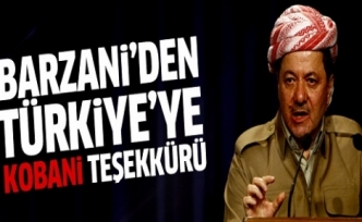 Barzani'den Türkiye'ye Kobani teşekkürü