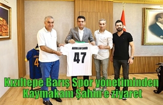 Kızıltepe Barış Spor yönetiminden Kaymakam Şahin’e ziyaret